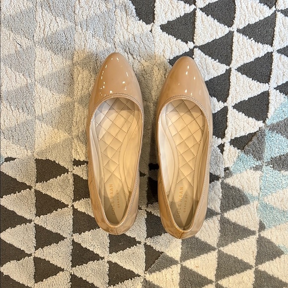 Cole Haan Polished Classic Beige Nude Wedge Pumps 2.5” Heels/ Woman/ Size 7 - Picture 2 of 6